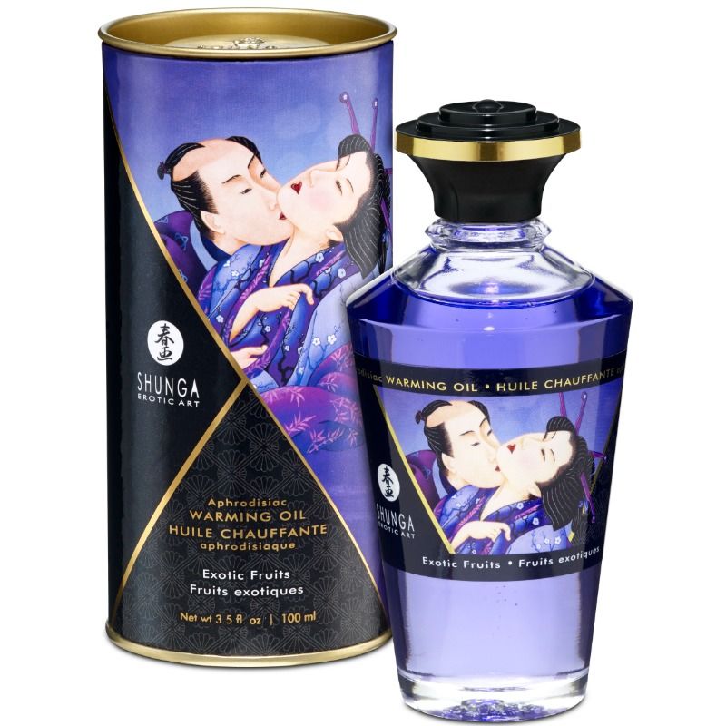SHUNGA - HEAT EFFECT MASSAGE OIL EXOTIC FRUITS FLAVOR 100 ML - Amore24