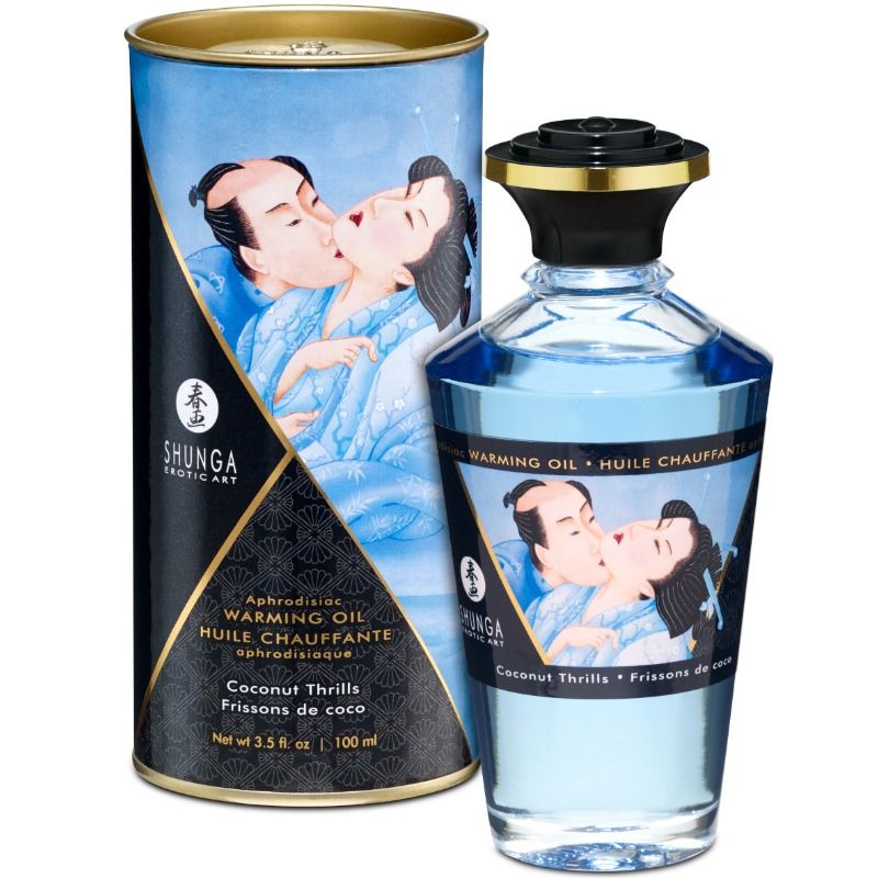 SHUNGA - COCONUT FLAVOR HEAT EFFECT MASSAGE OIL 100 ML - Amore24