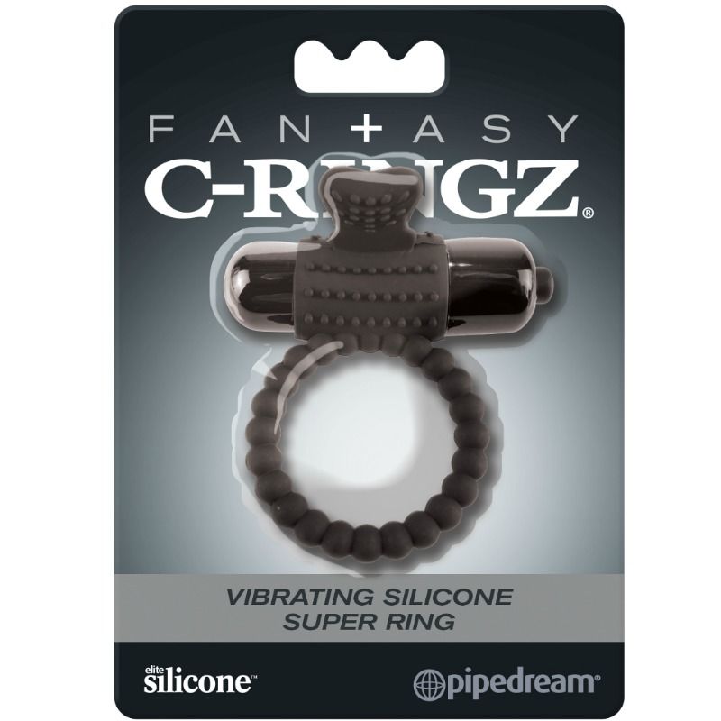 FANTASY C - RINGZ - BLACK SILICONE VIBRATING RING - Amore24