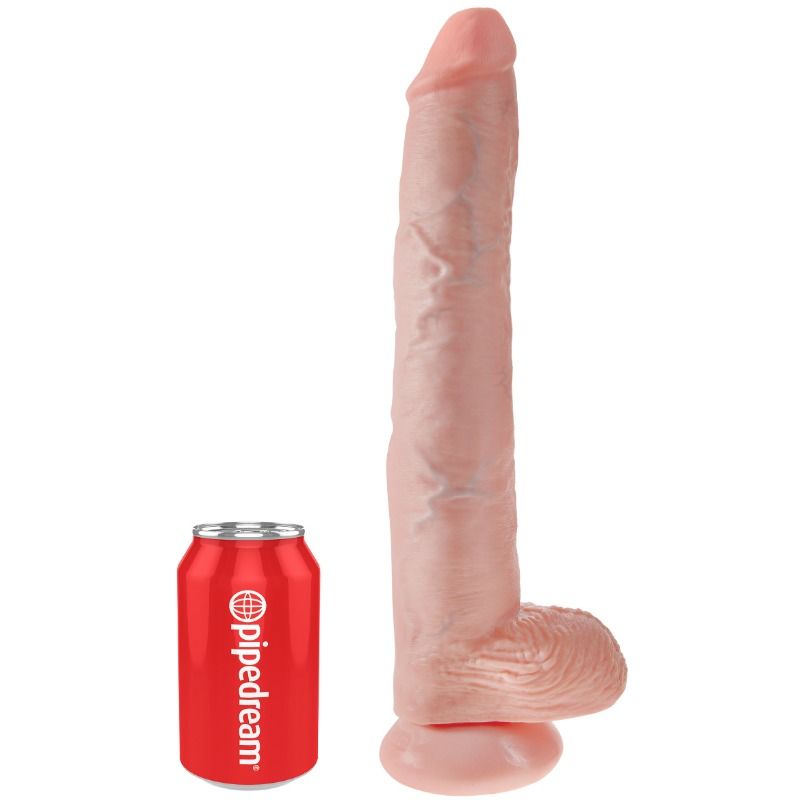 KING COCK - DILDO WITH BALLS 35.6 CM FLESH - Amore24