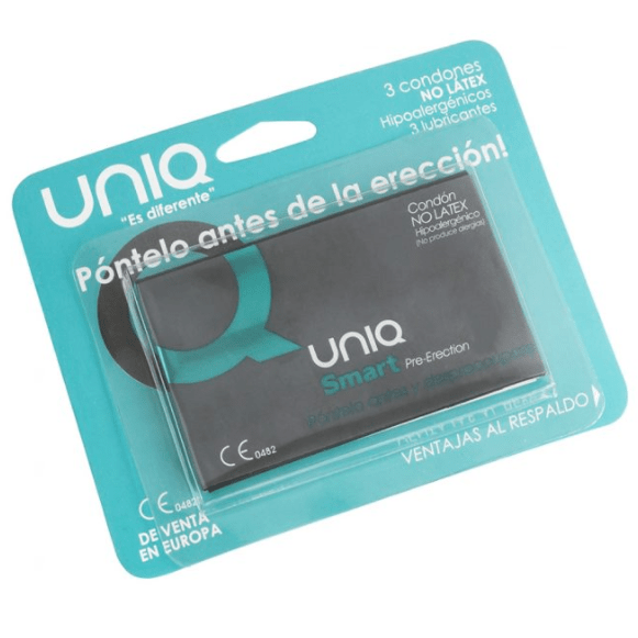 UNIQ - SMART LATEX FREE PRE - ERECTION CONDOMS 3 UNITS - Amore24