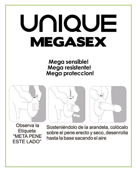 UNIQ - MEGASEX LATEX FREE SENSITIVE CONDOMS 3 UNITS - Amore24