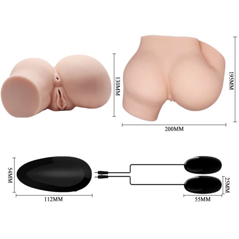 CRAZY BULL - BUTT WITH REALISTIC VAGINA AND ANUS AND VIBRATION - Amore24