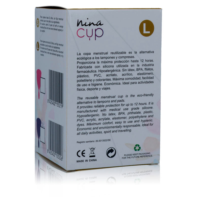 NINA KIKÍ - MENSTRUAL CUP PINK - SIZE L - Amore24