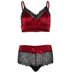 LEG AVENUE - 2 PIECES SET BLACK AND RED L/XL - Amore24