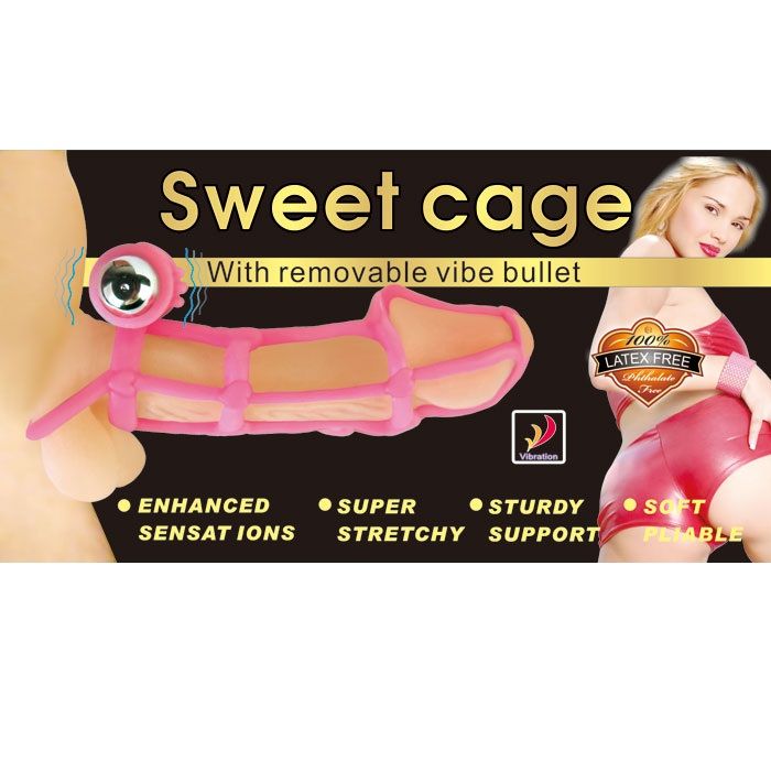 BAILE - SWEET 10 RHYTHMS SILICONE COVER AND RING FOR THE PINK PENIS - Amore24