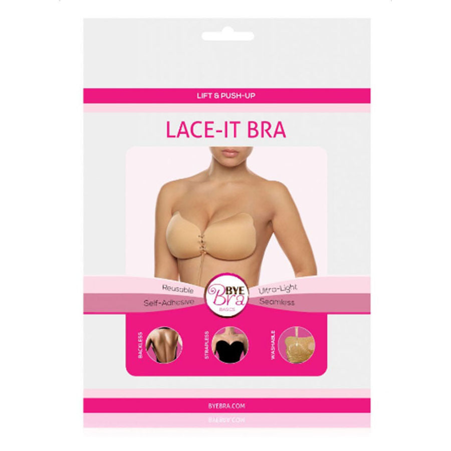 BYE-BRA - LACE-IT ENHANCEMENT PUSH-UP BEIGE CUP D - Amore24