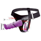 BAILE - LILAC FEMALE ANAL AND VAGINAL HARNESS GPOINT 17 CM - Amore24
