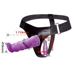 BAILE - LILAC FEMALE ANAL AND VAGINAL HARNESS GPOINT 17 CM - Amore24