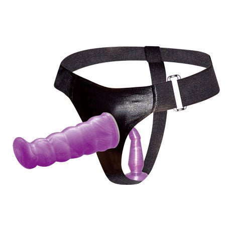 BAILE - LILAC FEMALE ANAL AND VAGINAL HARNESS GPOINT 17 CM - Amore24