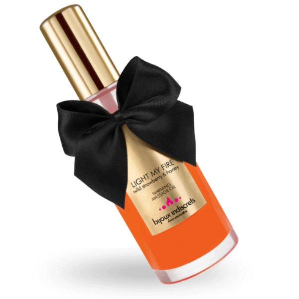 BIJOUX - MASSAGE OIL HEAT EFFECT STRAWBERRY AROMA - Amore24