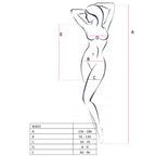 PASSION - WOMAN BS025 BODYSTOCKING WHITE DRESS STYLE ONE SIZE - Amore24
