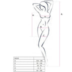 PASSION - WOMAN BS026 BLACK DRESS STYLE BODYSTOCKING ONE SIZE - Amore24