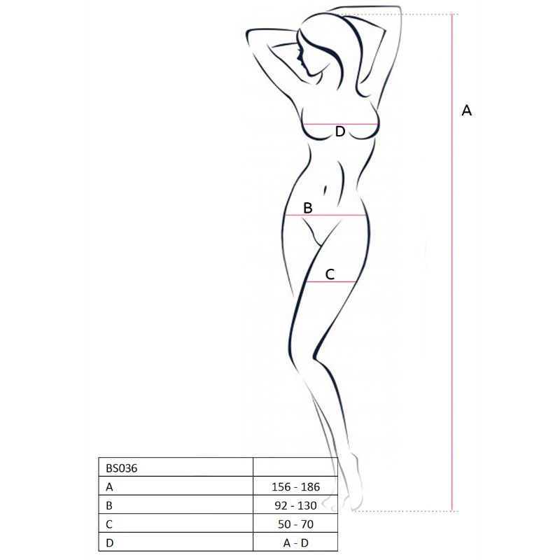 PASSION - WOMAN BS036 RED BODYSTOCKING ONE SIZE - Amore24