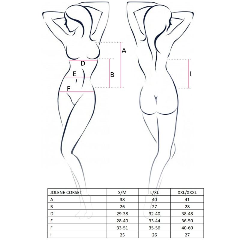 PASSION - WOMAN JOLENE CORSET BLACK SIZE L/XL - Amore24