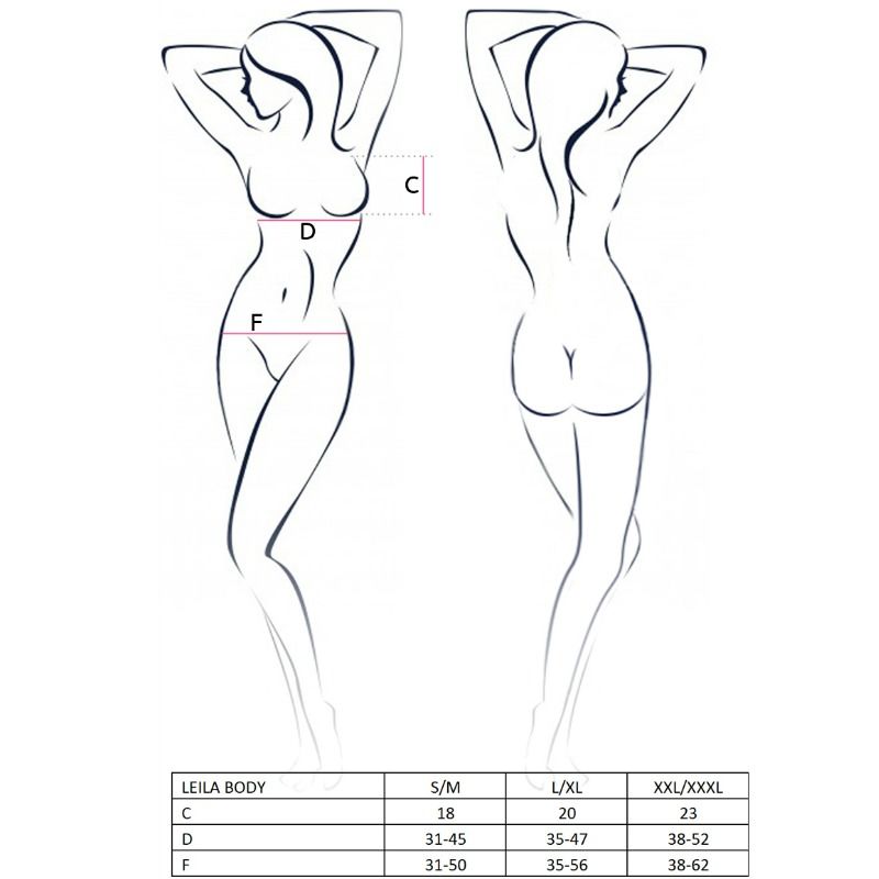 PASSION - WOMAN LEILA TEDDY BLACK SIZE L/XL - Amore24