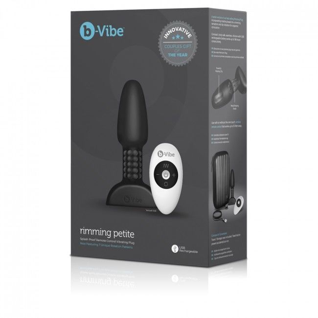 B-VIBE - RIMMING REMOTE CONTROL ANAL PLUG PETITE BLACK - Amore24