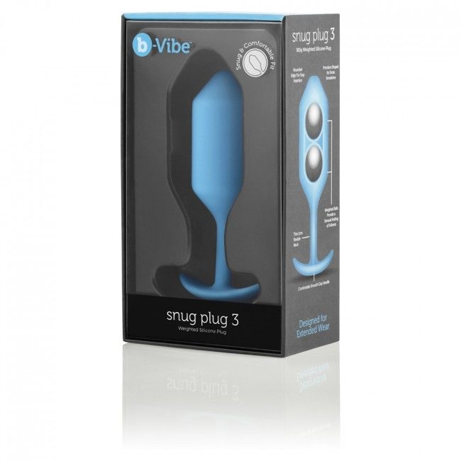 B-VIBE - SNUG ANAL PLUG 3 SKY BLUE - Amore24