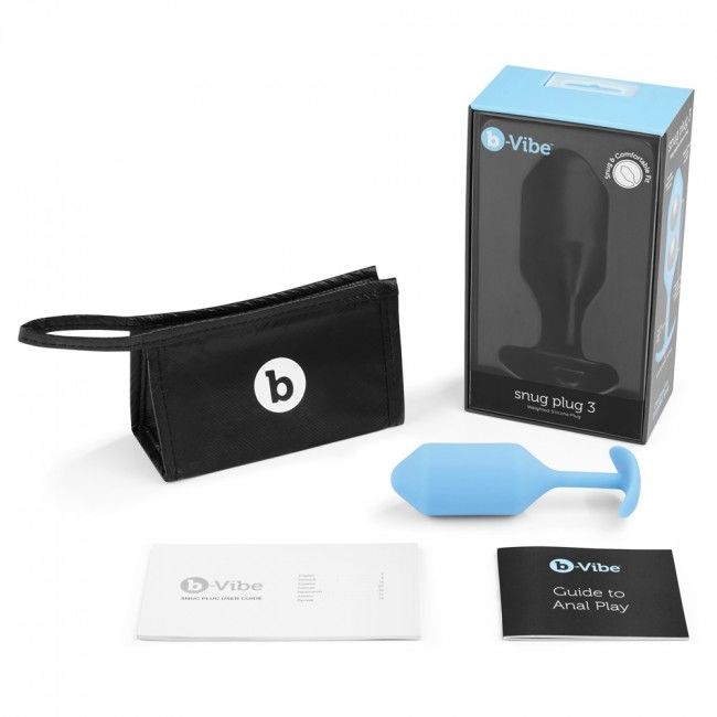 B-VIBE - SNUG ANAL PLUG 3 SKY BLUE - Amore24
