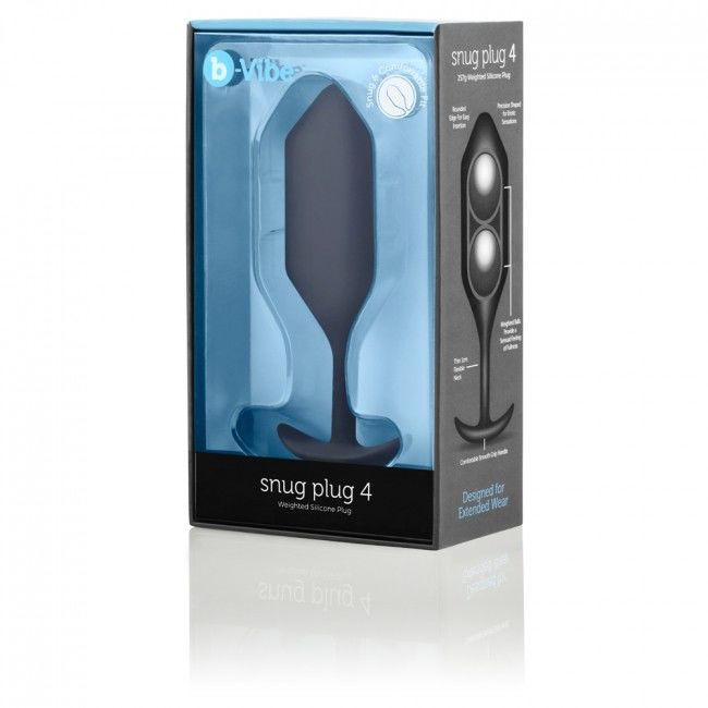 B-VIBE - SNUG ANAL PLUG 4 BLACK - Amore24