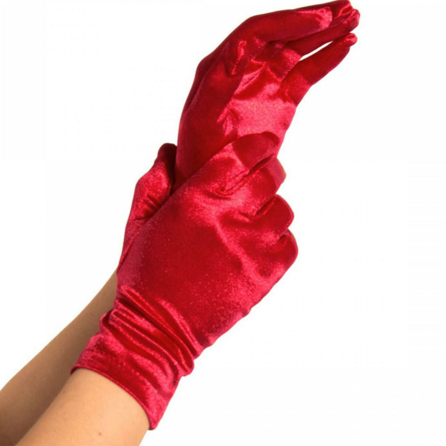 LEG AVENUE - SATIN GLOVES RED - Amore24