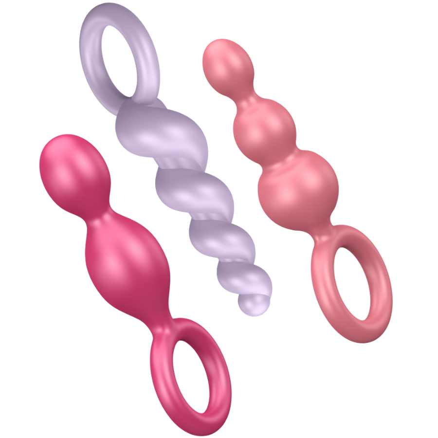 SATISFYER - ANAL PLUGS SET 3 PCS TRICOLOR - Amore24