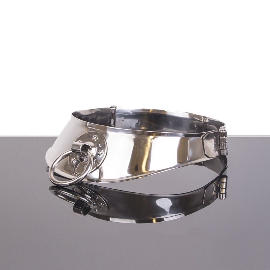 METAL HARD - RESTRAINT COLLAR WITH RING - Amore24