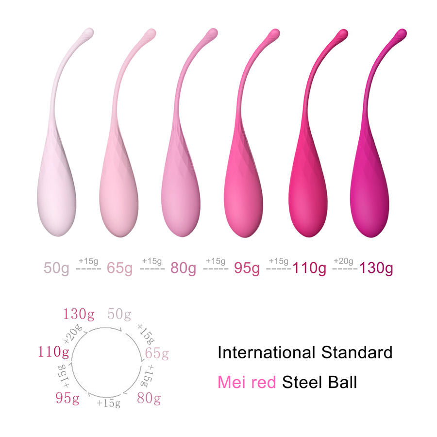 LESLIE - KEGEL FIT PELVIC MUSCLE TRAINING SET 6 WEIGHTS - Amore24