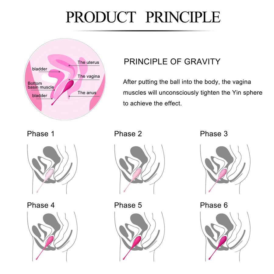 LESLIE - KEGEL FIT PELVIC MUSCLE TRAINING SET 6 WEIGHTS - Amore24