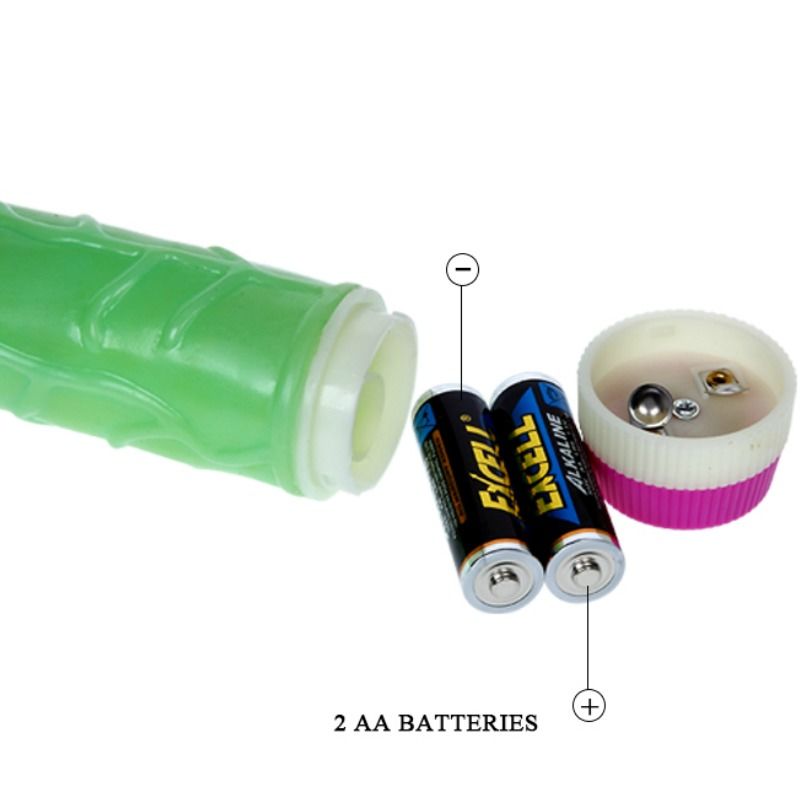 BAILE - WAVES OF PLEASURE VIBRATOR 23 CM GREEN - Amore24