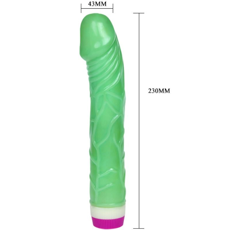 BAILE - WAVES OF PLEASURE VIBRATOR 23 CM GREEN - Amore24