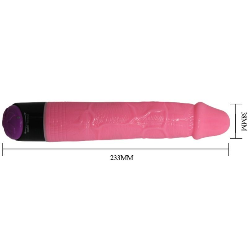 BAILE - COLORFUL SEX REALISTIC VIBRATOR PINK 23 CM - Amore24