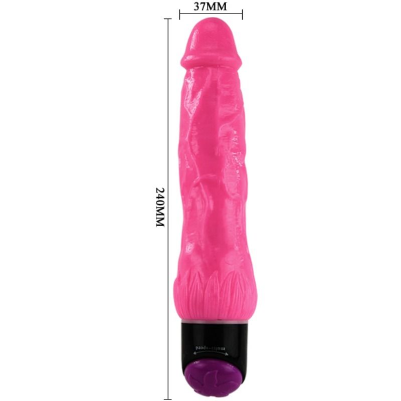 BAILE - COLORFUL SEX REALISTIC VIBRATOR PINK 24 CM - Amore24