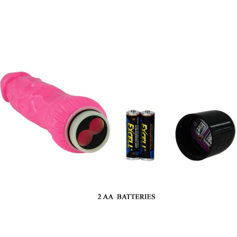 BAILE - COLORFUL SEX REALISTIC VIBRATOR PINK 24 CM - Amore24