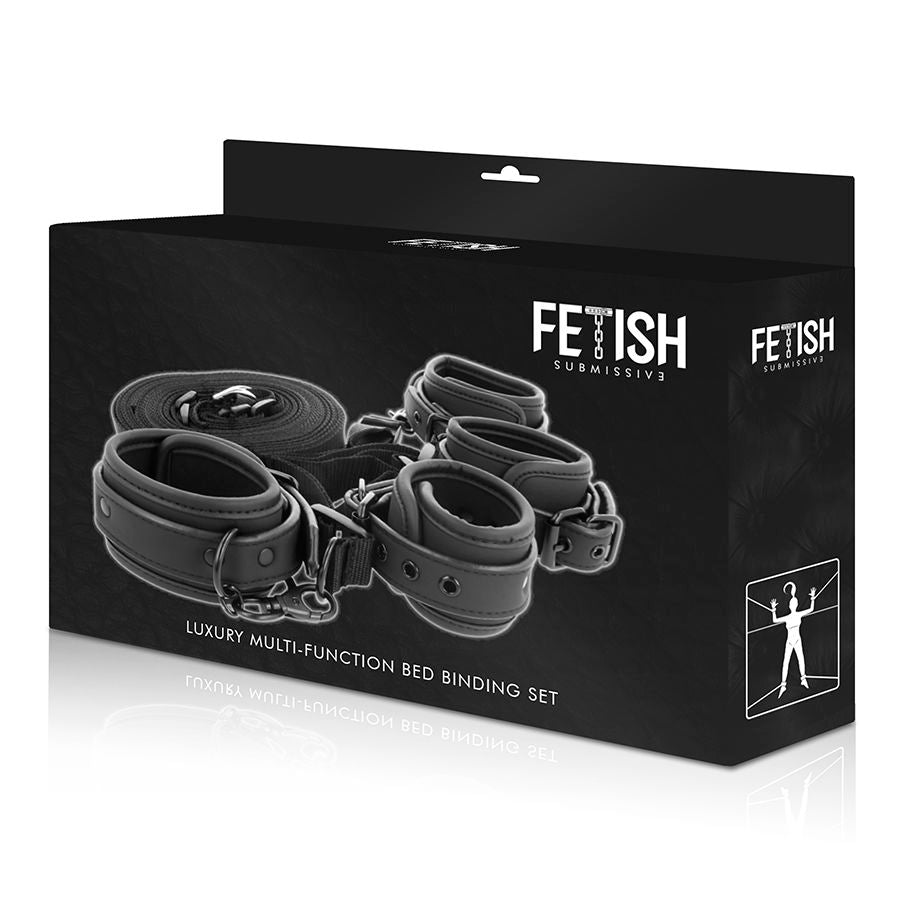 FETISH SUBMISSIVE - SET OF HANDCUFFS AND TIES WITH NOPRENE LINING - Amore24