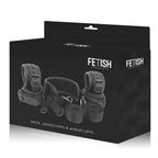 FETISH SUBMISSIVE - MASTER POSITION WITH 4 NOPRENE-LINED HANDCUFFS - Amore24