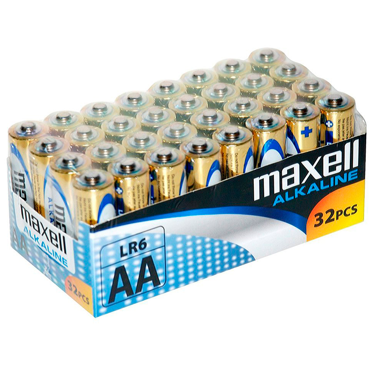 MAXELL - BATTERY ALCALINA AA LR6 PACK*32 UDS - Amore24