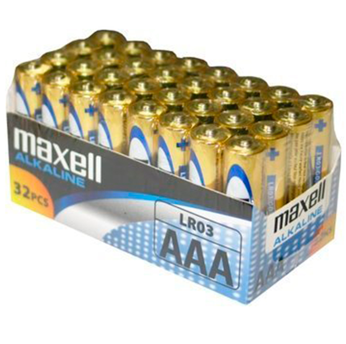 MAXELL - BATTERY AAA LR03 PACK*32 UDS - Amore24