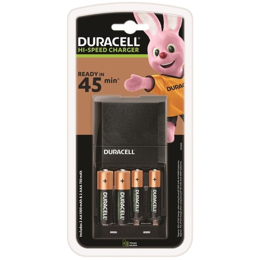 DURACELL - CHARGUER 45MIN. + 2xAA 1700mAh + 2xAAA 750mAh - Amore24
