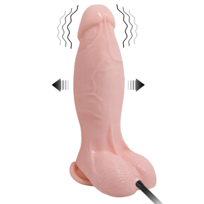 BAILE - REALISTIC VIBRATING AND INFLATABLE DILDO 18.8 CM - Amore24