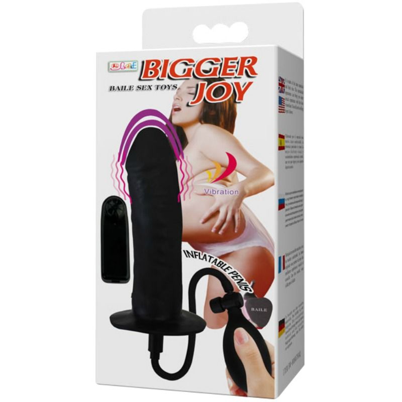 BAILE - BIGGER JOY INFLATABLE PENIS WITH VIBRATION 16 CM - Amore24