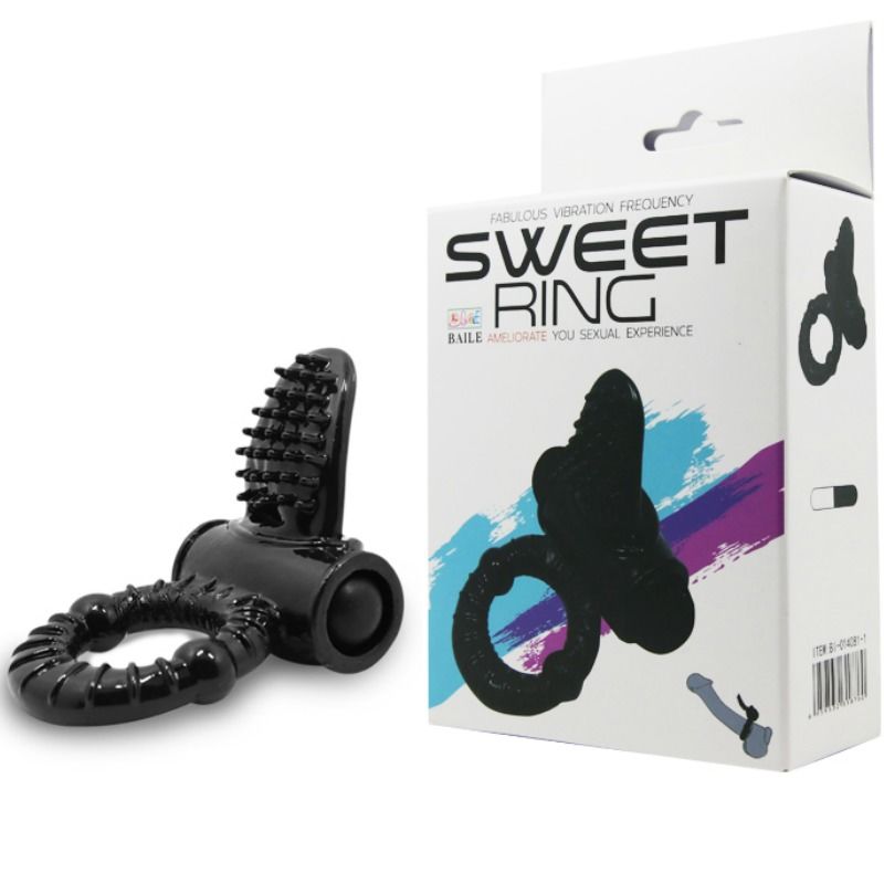BAILE - SWEET RING VIBRATING RING WITH TEXTURED RABBIT - Amore24