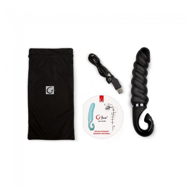 G-VIBE - G-JACK 2 - BLACK VIBRATING DILDO - Amore24