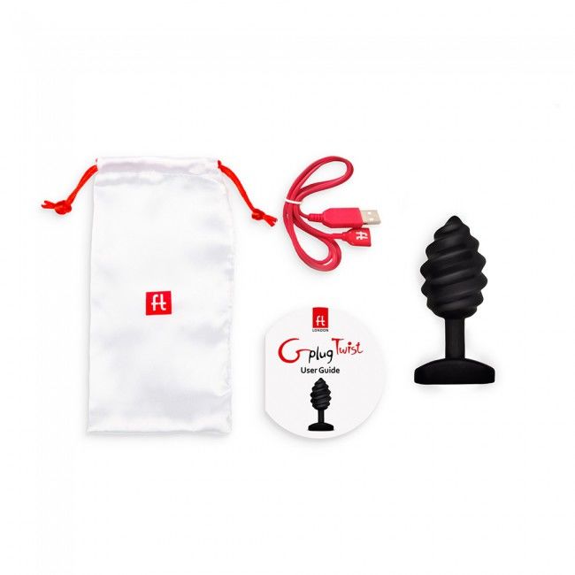 G-VIBE - GPLUG TWIST WITH VIBRATION BLACK - Amore24