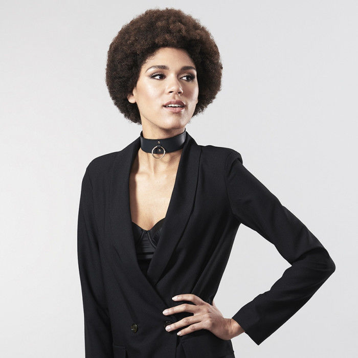 BIJOUX INDISCRETS MAZE - BLACK NECKLACE WITH STRAP - Amore24