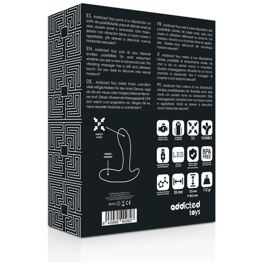 ADDICTED TOYS - ANAL MASSAGER BLACK VIBRATION - Amore24