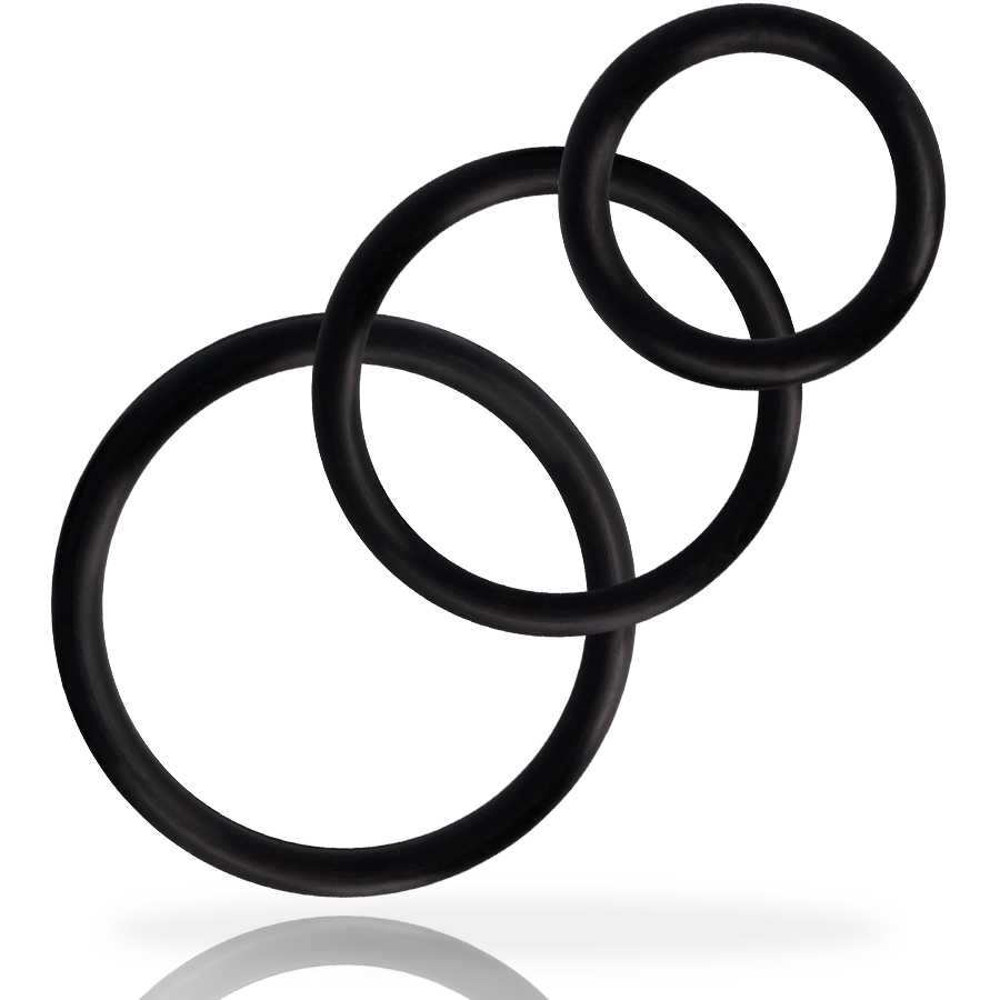 ADDICTED TOYS - RINGS SET FOR PENIS BLACK - Amore24
