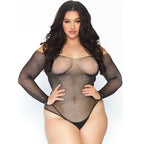 LEG AVENUE - CRYSTALIZED FISHNET BODYSTOCKING 1X-2X - Amore24