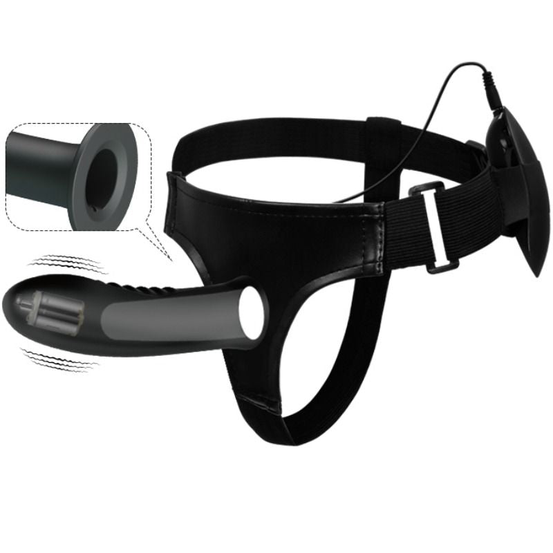 PRETTY LOVE - MYRON STRAP ON WITH VIBRATION AND HOLLOW DILDO - Amore24