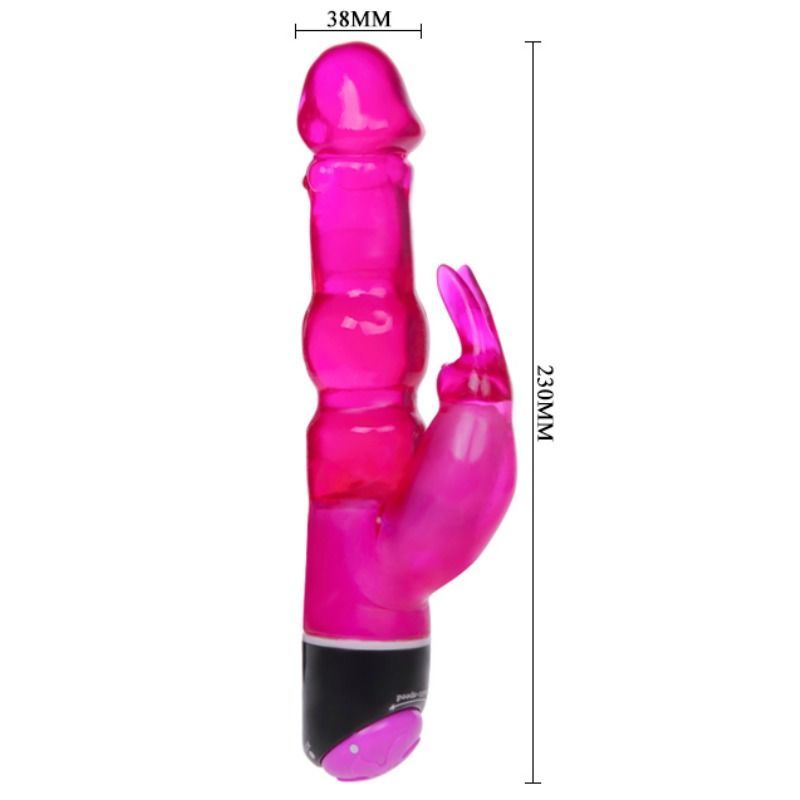 BAILE - WAVES OF PLEASURE FANTASY VIBRATOR WITH LILAC RABBIT 23 CM - Amore24